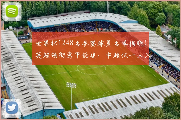 世界杯1248名参赛球员名单揭晓！英超领衔意甲低迷，中超仅一人入选_联赛_欧冠